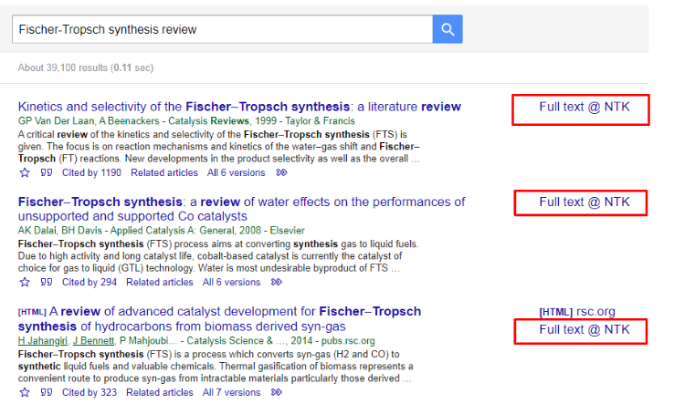 Showing Library Links in Google Scholar